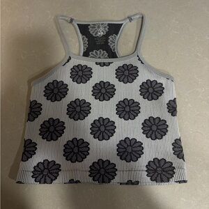 BRAND NEW Aura Yoga Floral Racerback Strechy Workout Tank Top